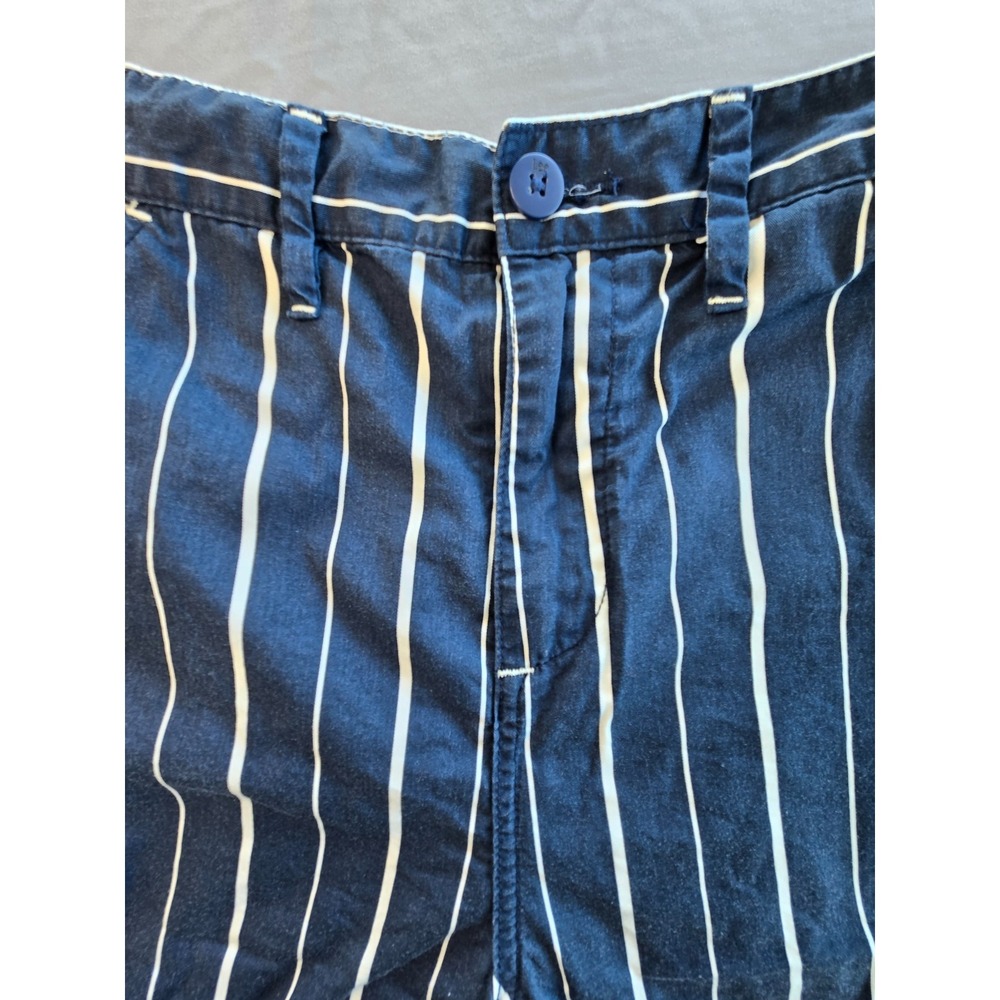 Lee Bermuda Shorts Striped Nave Blue W31 90s Retro Old Money Minimalist - Picture 5 of 16